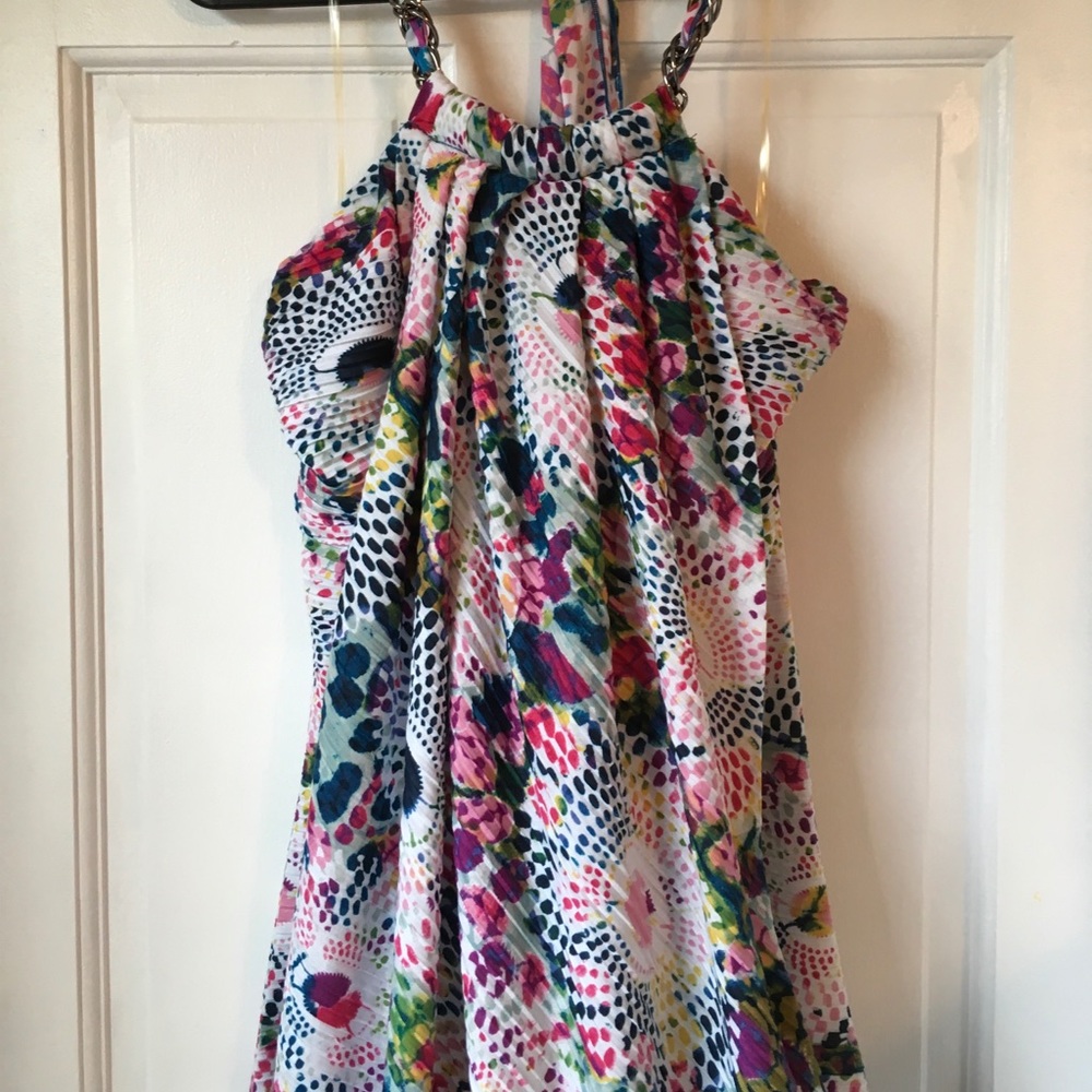 Multi color halter dress